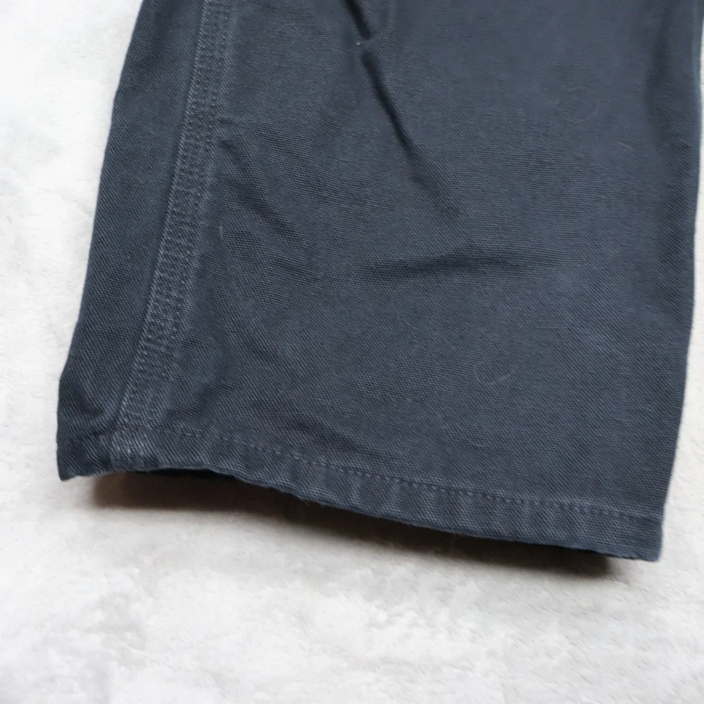 Carhartt Pants Men 34x30 Black Dungaree Loose Straight Washed‎ Duck Lined B111